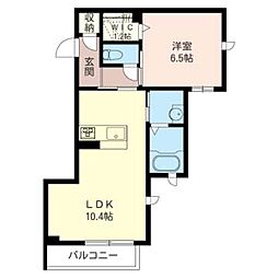 Bellfelice 1LDKの間取図画像
