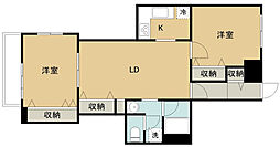 コーポ川越 2LDKの間取図画像