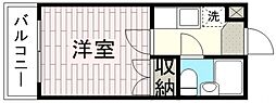 三光町マンション 1Kの間取図画像