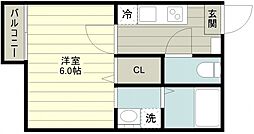 ヴィラート上福岡 1Kの間取図画像