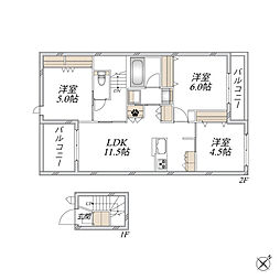Sanctuary Garden 3LDKの間取図画像