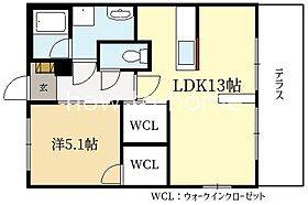 ヌーベルサンク  ｜ 京都府京都市北区上賀茂朝露ケ原町（賃貸アパート1SLDK・1階・45.00㎡） その2