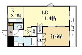 ルミナスハイムIV  ｜ 京都府相楽郡精華町大字植田小字堂ケ島（賃貸マンション1LDK・2階・45.63㎡） その2