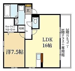 リビングタウンくにみB棟 1階