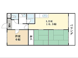 コートフラッツタナベ 3LDKの間取図画像