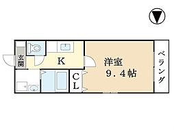 ジュネス・ド・アスピラシオン 1Kの間取図画像