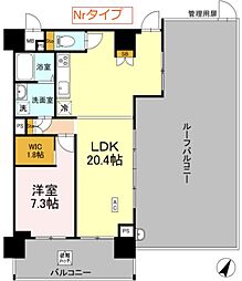 リーラ横浜川和町 1LDKの間取図画像