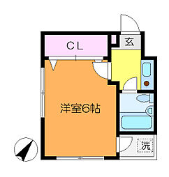 メゾン桜井 1Kの間取図画像