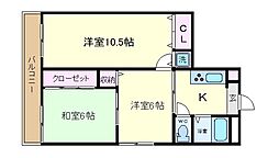 グレイス美菜 3Kの間取図画像