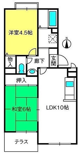 ピュアコート参番館 ｜埼玉県さいたま市中央区新中里4丁目(賃貸アパート2LDK・3階・53.79㎡)の写真 その2