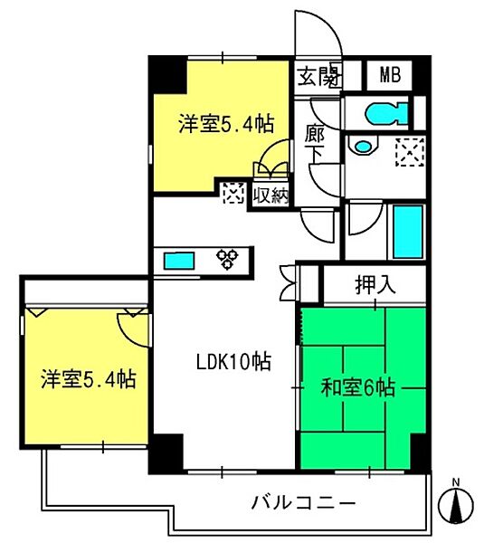 元町イグレット ｜埼玉県さいたま市浦和区元町2丁目(賃貸マンション3LDK・6階・61.82㎡)の写真 その2