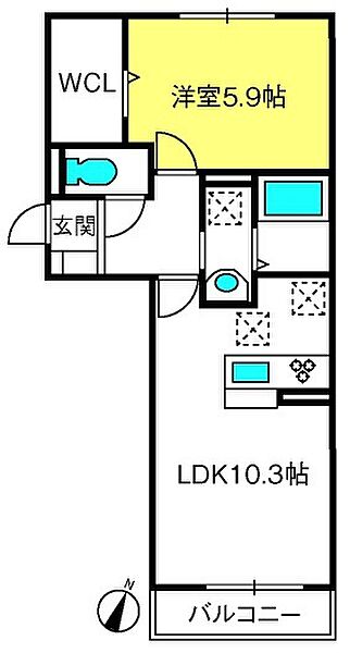 エクシー大宮 ｜埼玉県さいたま市北区土呂町1丁目(賃貸アパート1LDK・1階・40.84㎡)の写真 その2