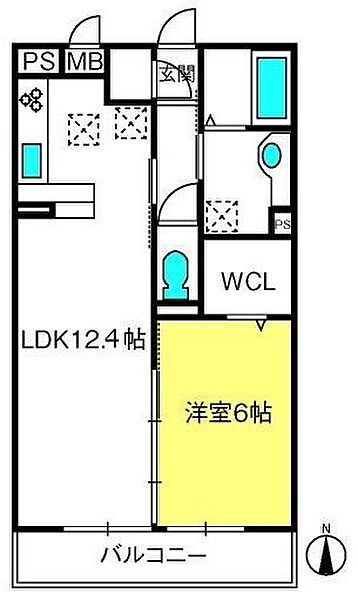 メリーコート ｜埼玉県さいたま市北区土呂町2丁目(賃貸アパート1LDK・1階・44.60㎡)の写真 その2