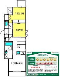 ＭＡＩＳＯＮ　ＤＥ　ＢＯＮＨＥＵＲ 2階2LDKの間取り