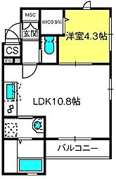 間取図画像 1LDK