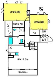 間取図画像 2LDK