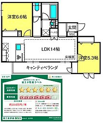 Annex R 2LDKの間取図画像