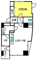 AXIS下町ビル 1LDKの間取図画像