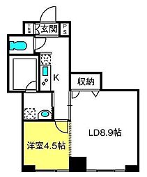AXIS桜木町ビル 1LDKの間取図画像