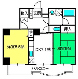 すずらん館大宮 2DKの間取図画像