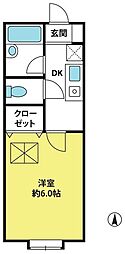 モンシャトー宮原O 1Kの間取図画像