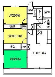 敬和レジデンス 3LDKの間取図画像