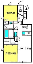 ライズメゾン大宮 2LDKの間取図画像