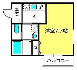 イーグル与野本町A 1Kの間取図画像
