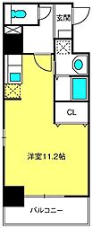 メルヴェーユ ワンルームの間取図画像