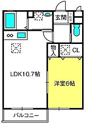 ロイヤルパーク 1LDKの間取図画像