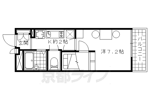 レオパレスグリーングラスI 211｜京都府京都市伏見区石田大山町(賃貸アパート1K・2階・20.81㎡)の写真 その2