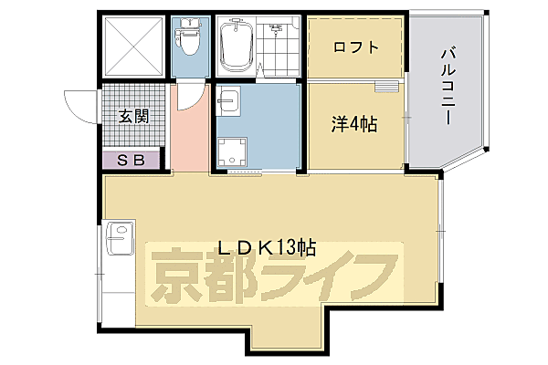 ハイツ知恩 305｜京都府京都市東山区古門前通大和大路東入3丁目古西町(賃貸マンション1LDK・3階・39.59㎡)の写真 その2