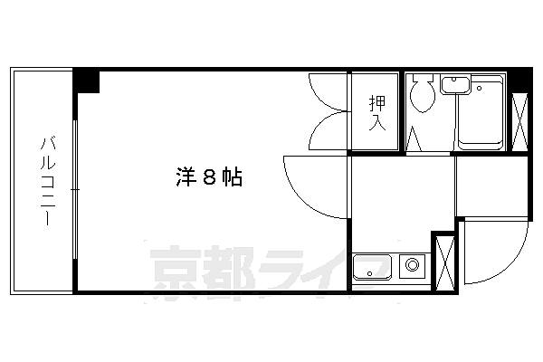 エスポワール川向 403｜京都府京都市山科区竹鼻竹ノ街道町(賃貸マンション1K・4階・20.80㎡)の写真 その2