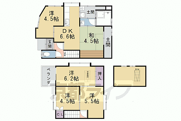 小山小川町貸家 ｜京都府京都市山科区小山小川町(賃貸一戸建5DK・--・47.15㎡)の写真 その2