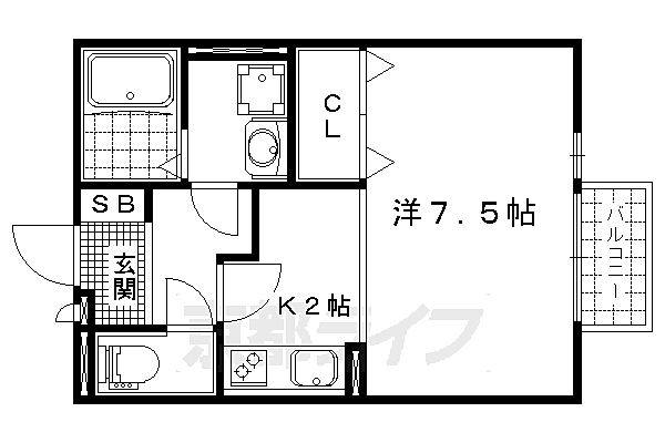 モナリエコートI 201｜滋賀県大津市一里山5丁目(賃貸アパート1K・2階・29.44㎡)の写真 その2