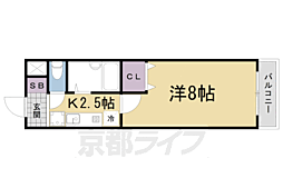 ＷＡＶＥ−Ｋ2 2階1Kの間取り