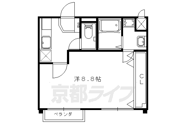 プラネシア星の子山科駅前 402｜京都府京都市山科区竹鼻堂ノ前町(賃貸マンション1K・4階・26.44㎡)の写真 その2