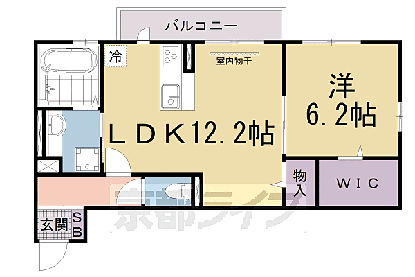 リバーハイツII 203｜滋賀県大津市大江1丁目(賃貸アパート1LDK・2階・47.26㎡)の写真 その2