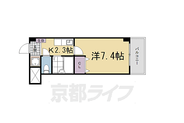 レイクヴュー堅田 401｜滋賀県大津市本堅田3丁目(賃貸マンション1K・4階・23.21㎡)の写真 その2