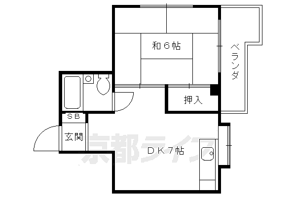 コーポサン 202｜滋賀県大津市本宮2丁目(賃貸アパート1DK・2階・25.00㎡)の写真 その2