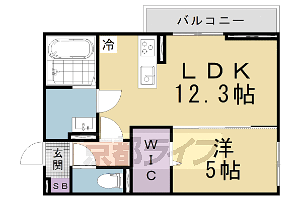 メゾンクレール瀬田北 301｜滋賀県大津市大萱6丁目(賃貸アパート1LDK・3階・42.79㎡)の写真 その2