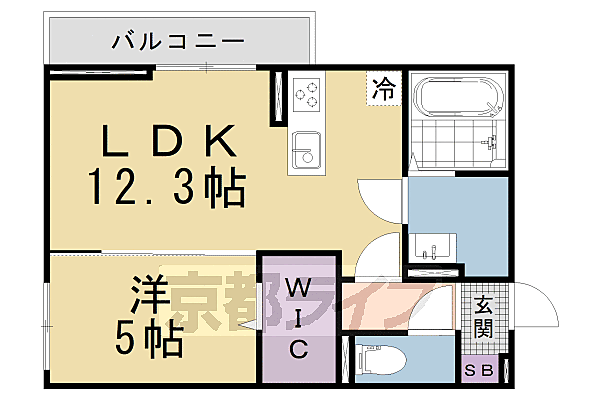 メゾンクレール瀬田北 105｜滋賀県大津市大萱6丁目(賃貸アパート1LDK・1階・42.79㎡)の写真 その2