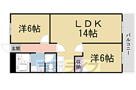 シャトー深草ファースト 10H ｜ 京都府京都市伏見区深草西浦町3丁目（賃貸マンション2LDK・1階・53.24㎡） その2