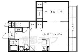 ヴィクトワール 301 ｜ 京都府京都市伏見区向島吹田河原町（賃貸アパート1LDK・3階・46.62㎡） その2