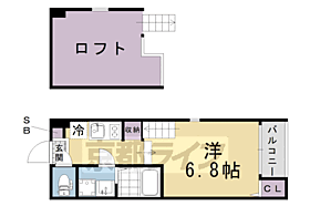 フォワード観月橋 201 ｜ 京都府京都市伏見区向島庚申町（賃貸アパート1R・2階・21.86㎡） その2