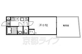 フェリーチェ御陵 107 ｜ 京都府京都市山科区御陵中内町（賃貸アパート1K・1階・22.36㎡） その2