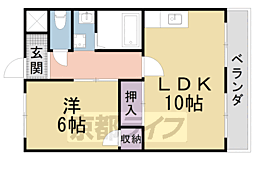 ロイヤルハイツ秀 3階1LDKの間取り