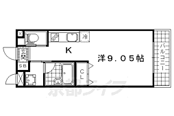 Ｋ・Ｒハイツ 1階ワンルームの間取り