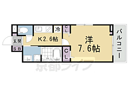 サニーサイド・レオ 2階1Kの間取り