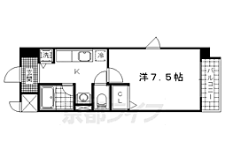 ヴィレイア101 4階1Kの間取り
